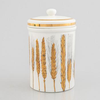 Piero Fornasetti, an earthenware covered jar, Milano, Italy.