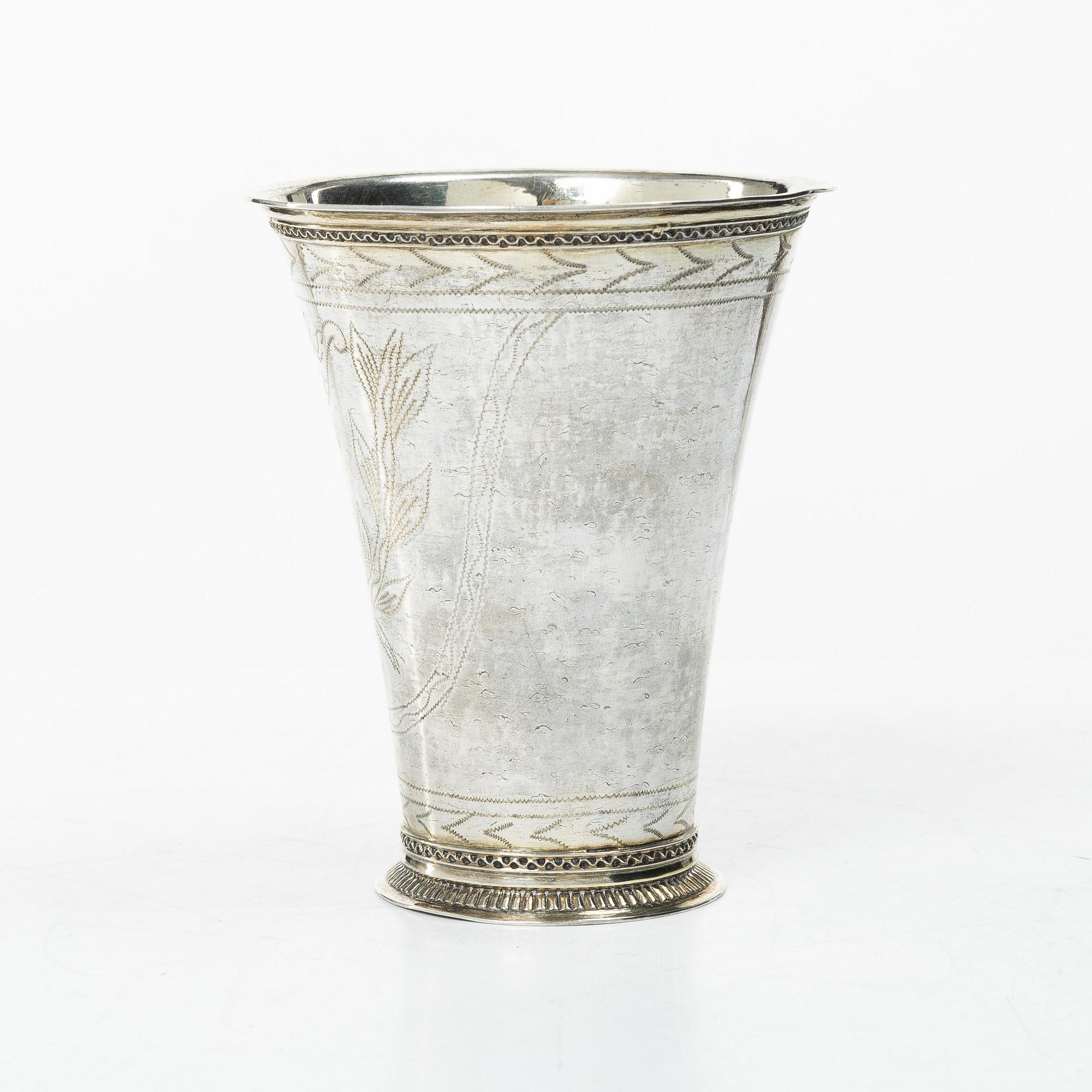 A Swedish silver beaker, mark of Samuel Lyberg, Borås (1778–1834).