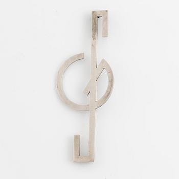 Wiwen Nilsson, monogrambrosch, silver.