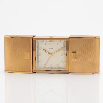 Bucherer, "No Reserve", travel clock, 10 (16.5) x 6 cm.