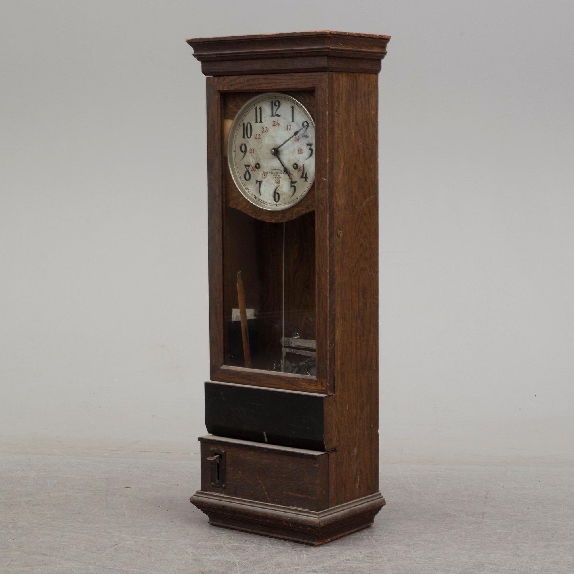 TIMECLOCK, International Time Recording Co, London, early 20th century.
