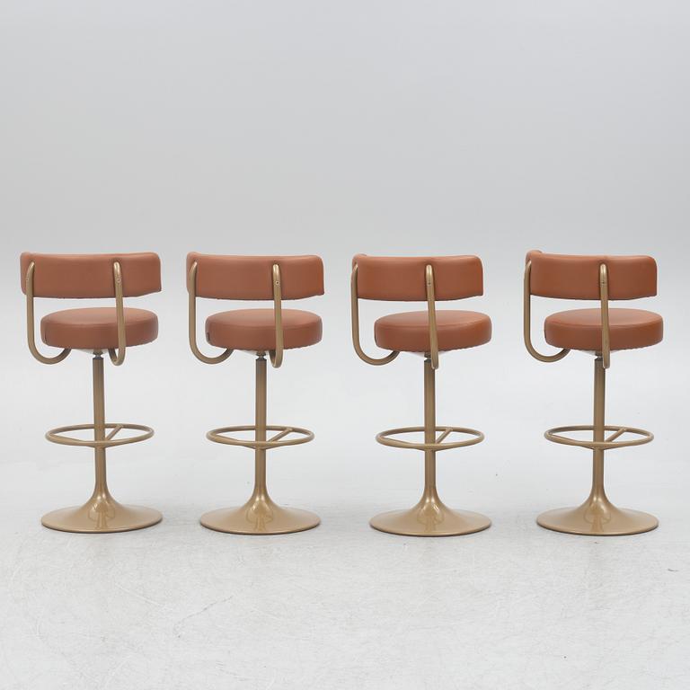 Börje Johanson, four 'Jupiter' bar stools, Johanson Design, second half of the 20th century.
