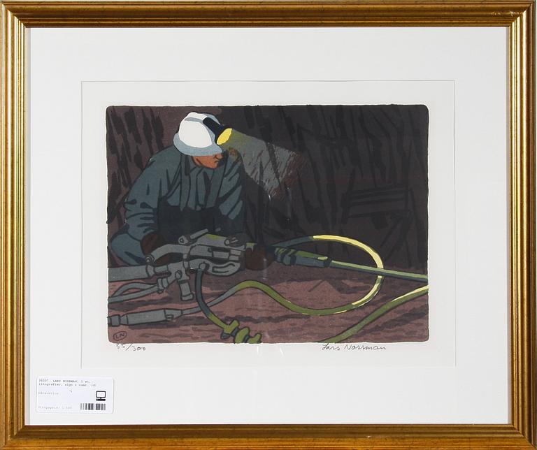 LARS NORRMAN, 3 st, litografier, sign o numr.