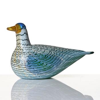 Oivo Toikka, fågel, "Martin hanhi", för 80-årsjubileet av Finlands självständighet, Nuutajärvi Notsjö, Iittala, Finland.