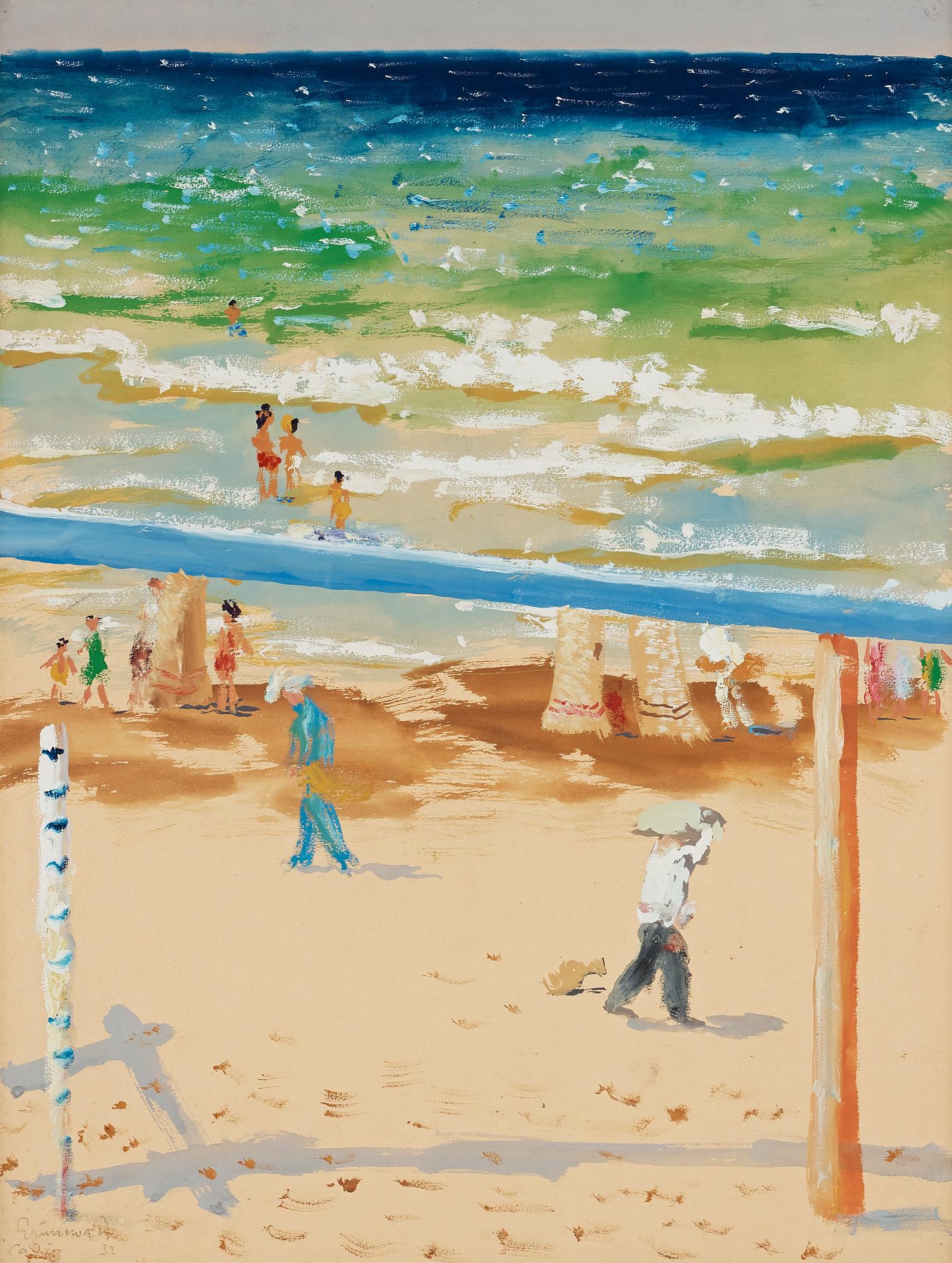 Isaac Grünewald, On the beach, Cádiz.