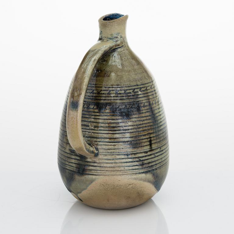 Elsa Elenius, a stoneware pitcher signed EE.