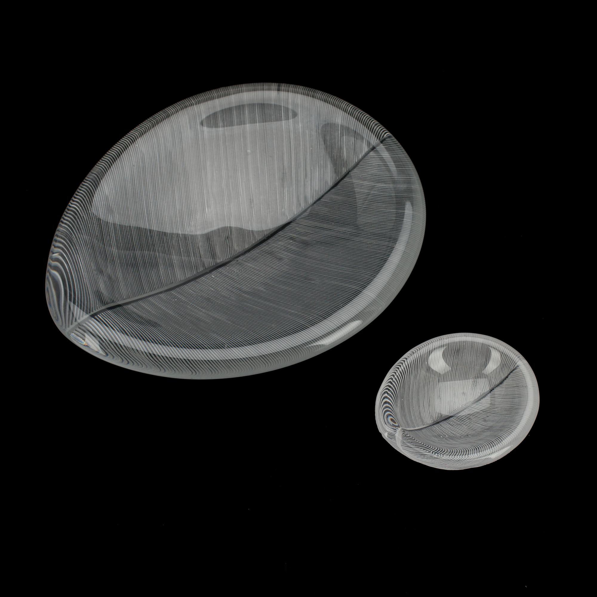 VATEJA, 2 kpl, lasia, sign. Tapio Wirkkala, Iittala -54.