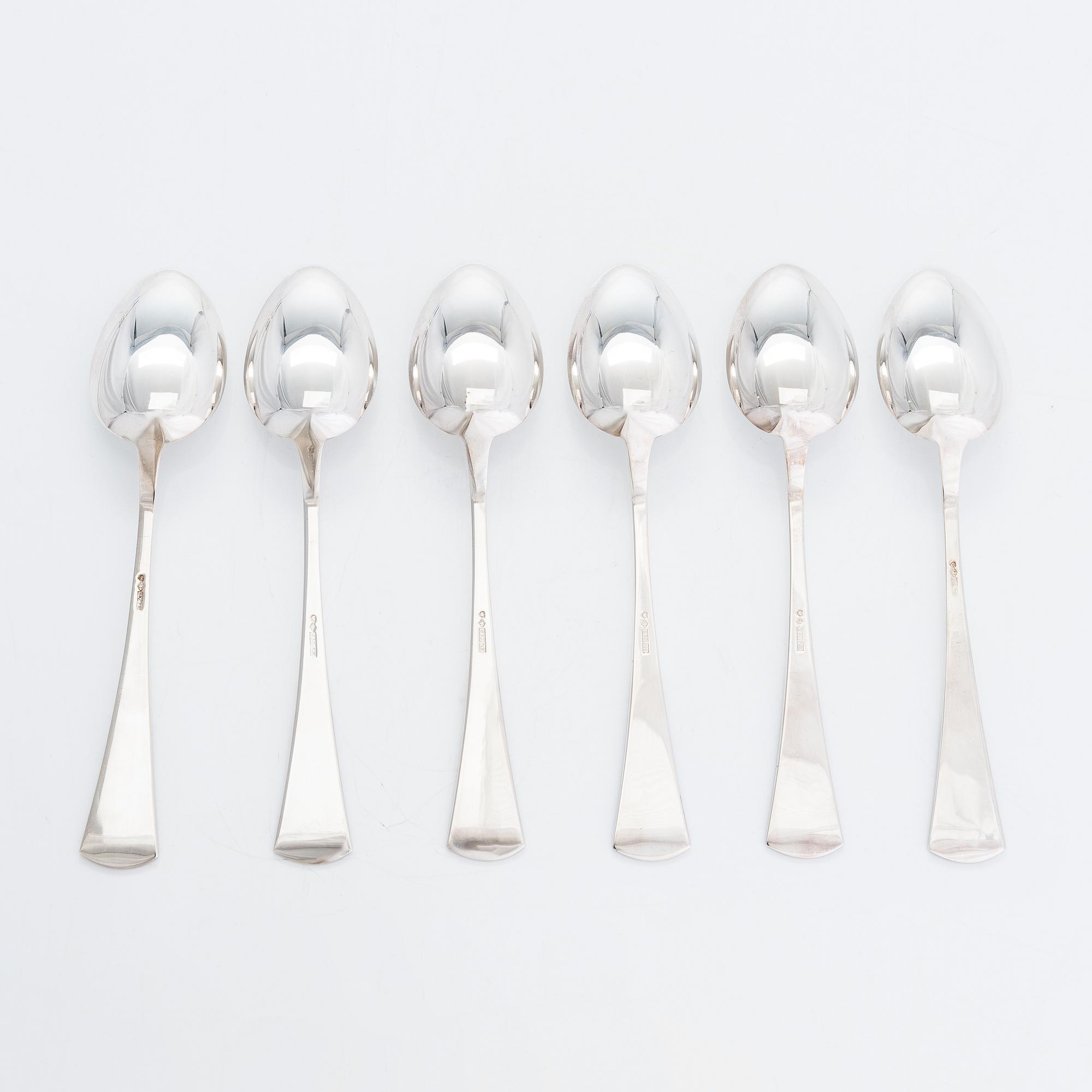 Tillander, Twelve spoons "Käpy" (Spruce cone) 1990-1992. Designed by Vilho Ellenberg 1920s.