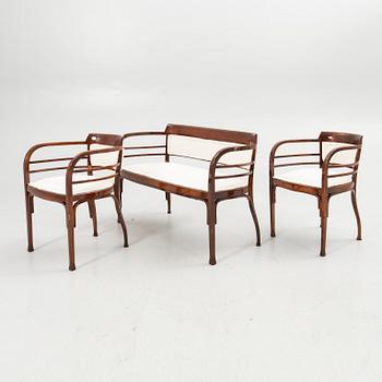 Seating group, 3 pieces, first half of the 20th century.