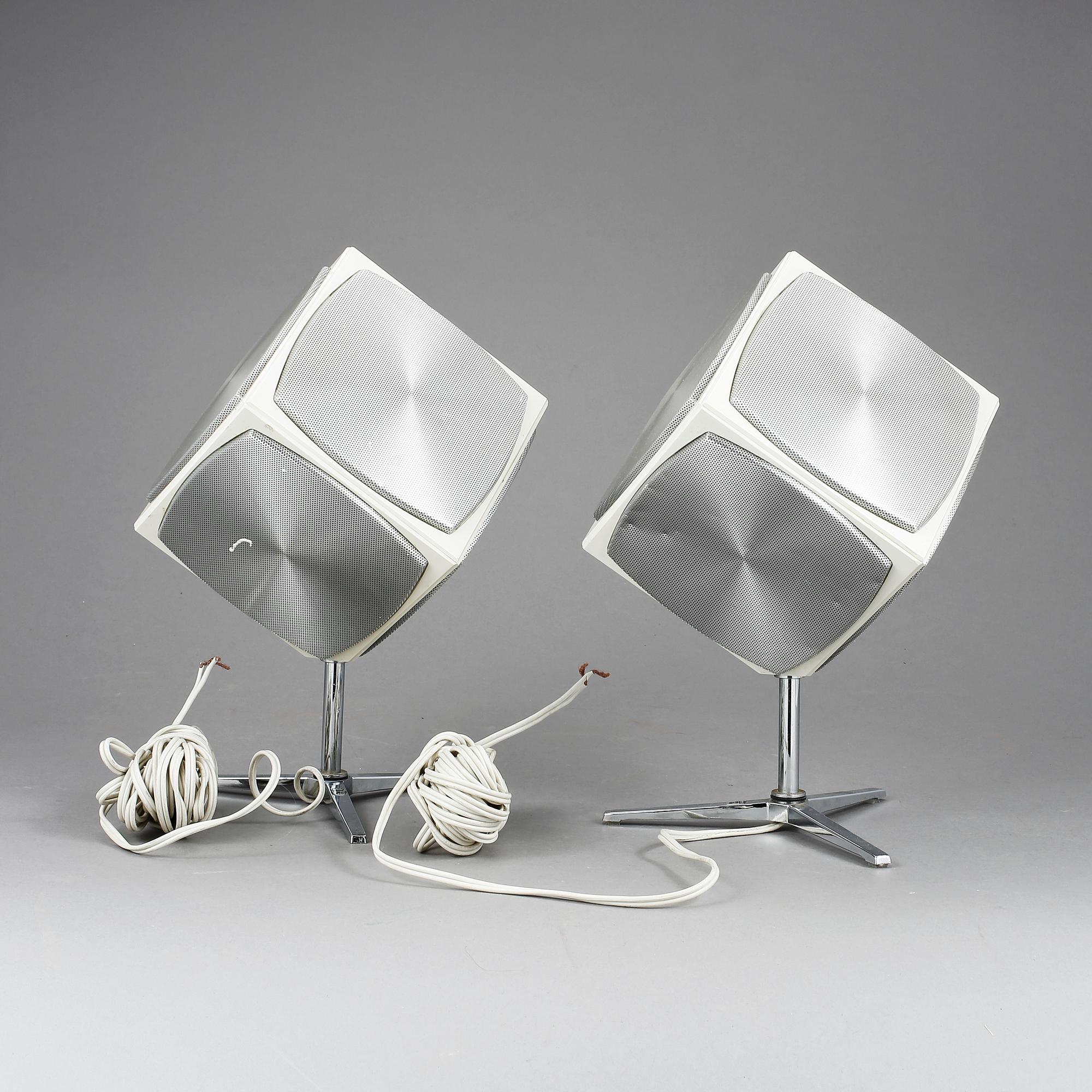 HÖGTALARE, ett par, "Troika Kub", Grundig, 1900-talets slut.