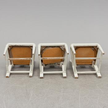 A set of three chairs from around year 1800.