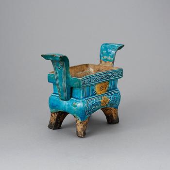 RÖKELSEKAR, lergods, Kina, troligen Mingdynastin.