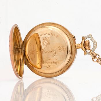 H. MOSER & CIE. pocket watch, 30,5 mm, savonett,