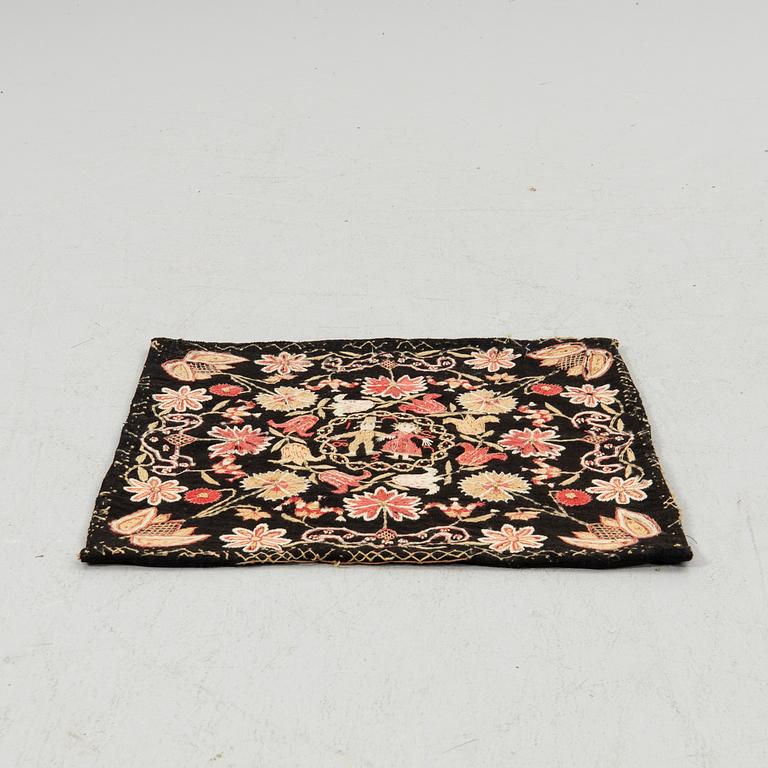 Embroidered tapestry, dated 1835, approx. 58 x 58 cm.
