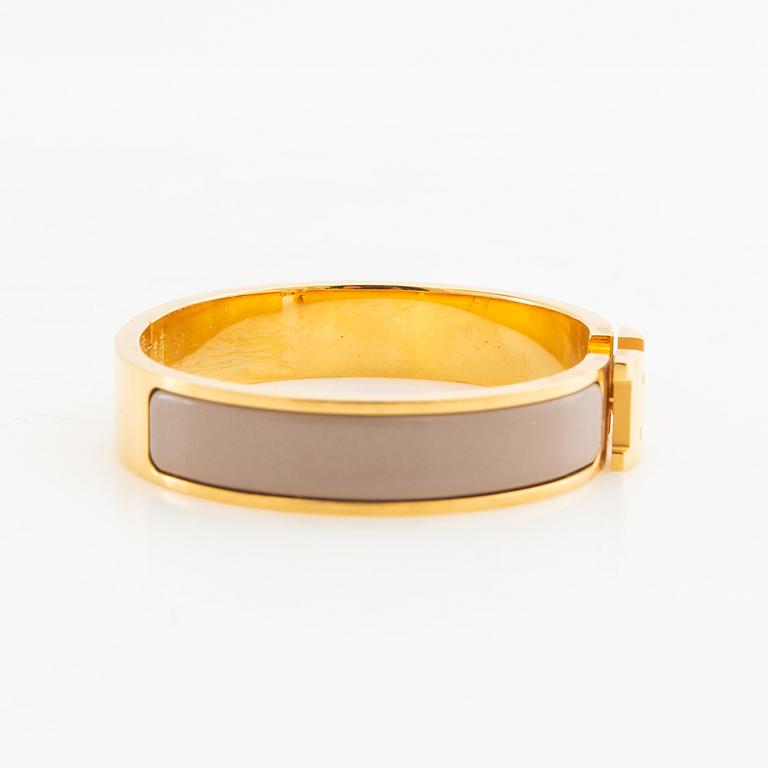 Hermès, bracelet "Clic H", Marron glacé.