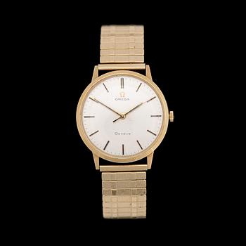 ARMBANDSUR, herr, guld på stål, Omega.