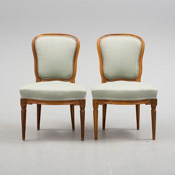 A pair of chairs, circa 1800.
