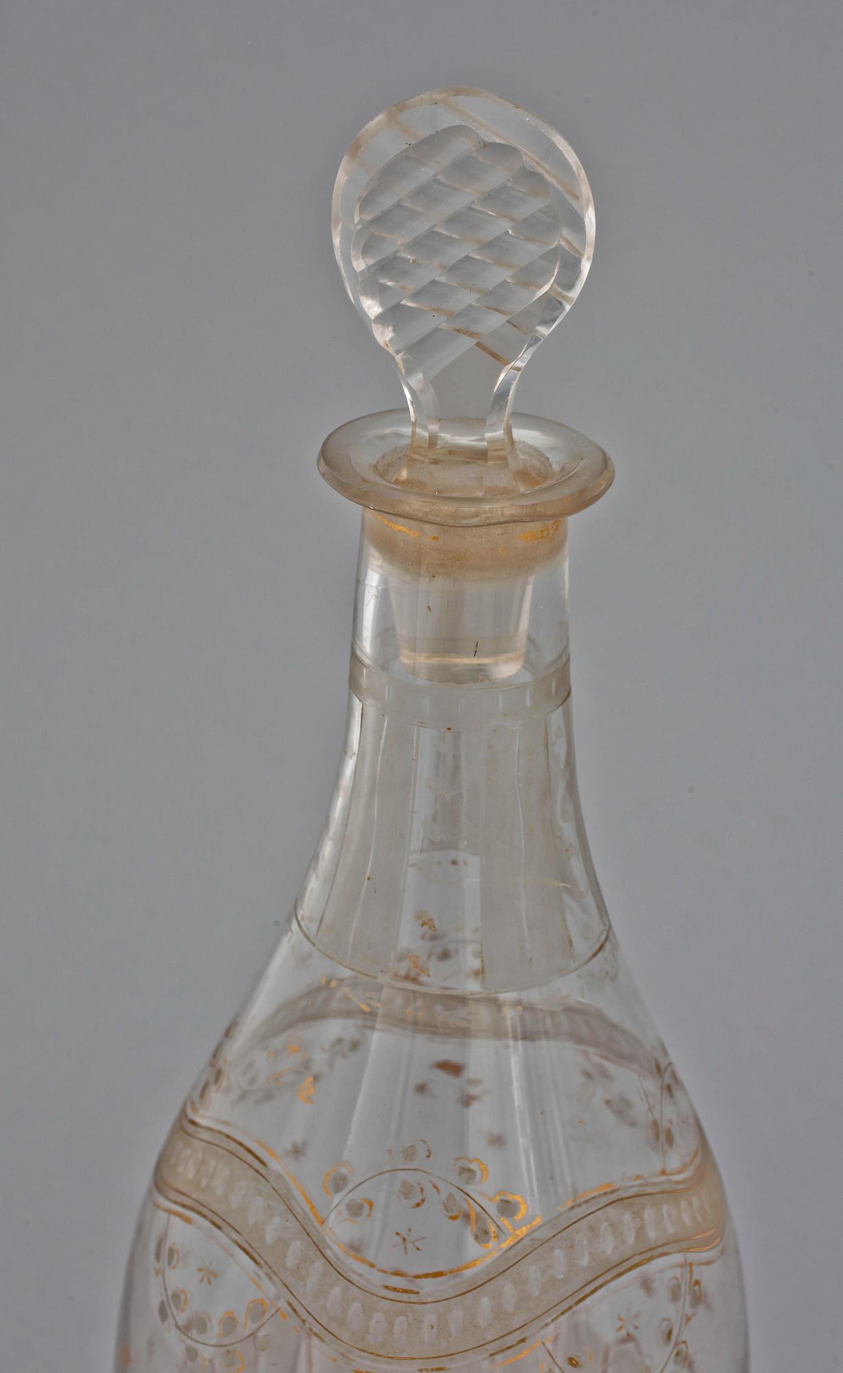 KARAFF, glas, empire, 1800-talets första hälft.