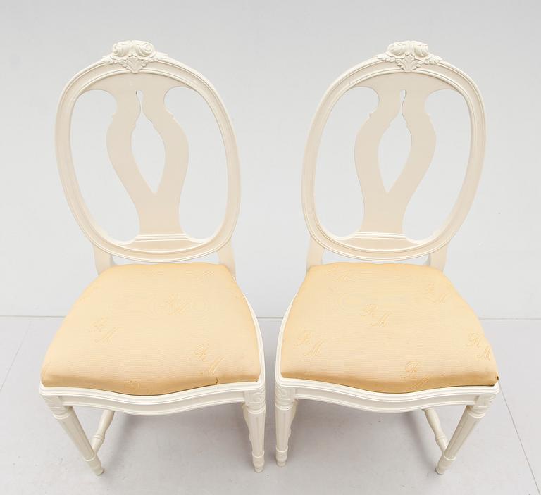 STOLAR, 6 st, gustaviansk stil, 1900-talets andra hälft.