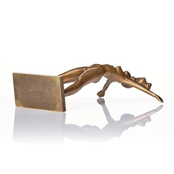 Stig Blomberg, skulptur, "Fritidsflickan", även kallad "Våren", brons, Ystad-Metall.
