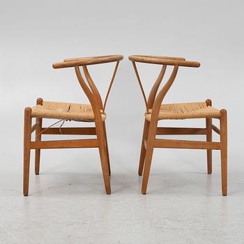 Hans J. Wegner, stolar, 6 st, modell CH-24, "Y-stolen", Carl Hansen & Son, Odense, Danmark.