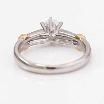 Dior, sormus, 18K kultaa, platinaa, timantti n. 0.271 ct. Merkitty Ch Dior, 542.