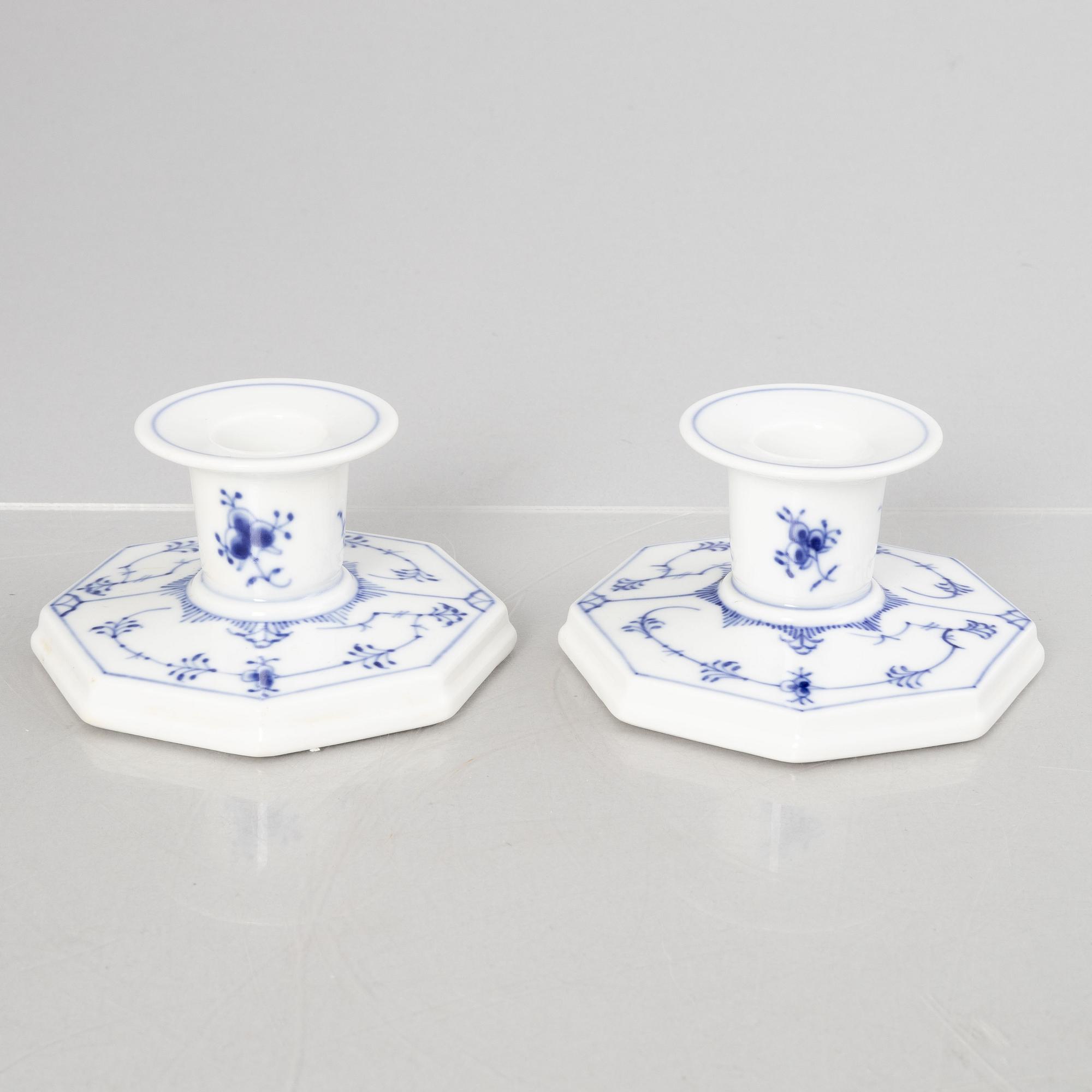 Service pieces, 18 pcs, porcelain, "Blue Fluted", Royal Copenhagen, Denmark.