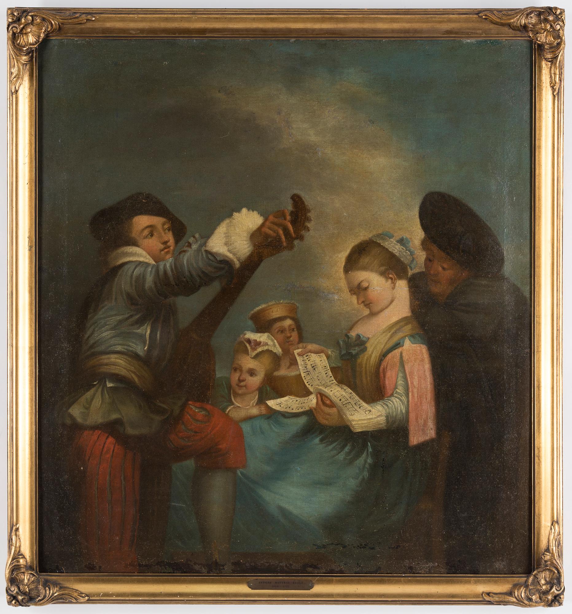 JEAN-ANTOINE WATTEAU, after, oil on canvas.