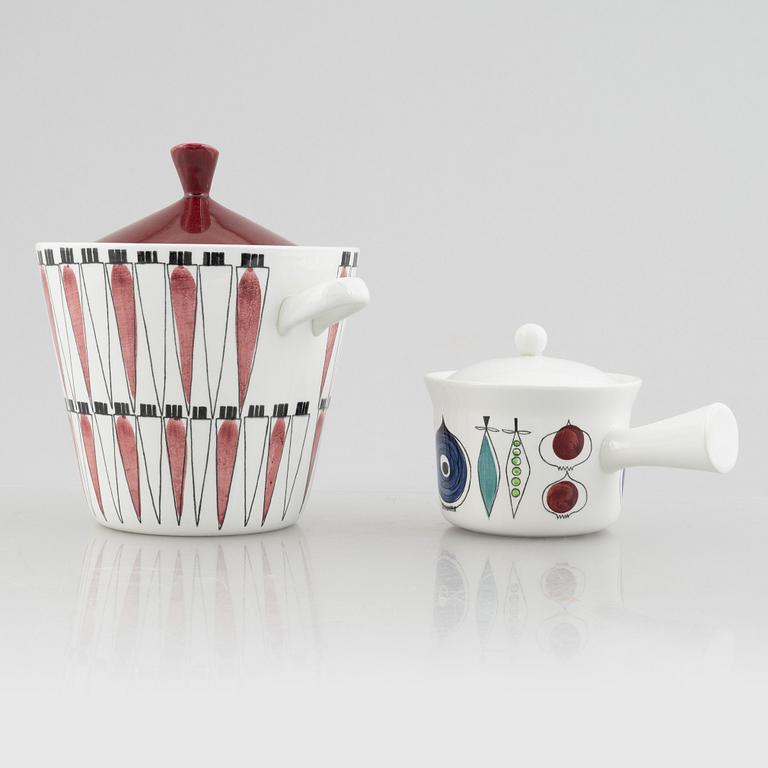 Marianne Westman, four pieces of "Picknick" flintware, Rörstrand, Sweden, 1950's/60's.