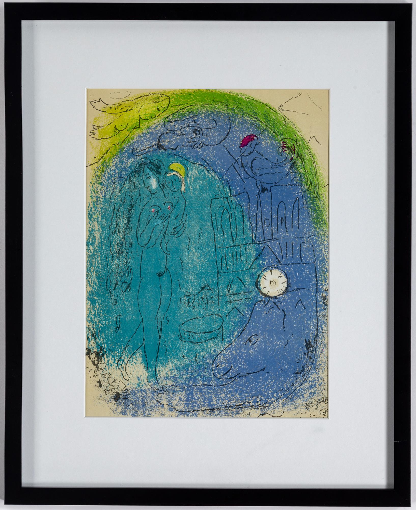 MARC CHAGALL, färglitografi, ur: Verve 27/28, 1952.