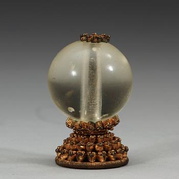 A set of fourteen Mandarin hat buttons, late Qing dynasty (1644-1912).
