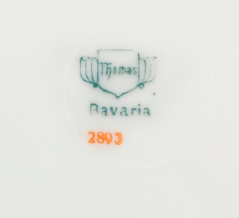 MATSERVIS, 50 del, porslin, Thomas, Bavaria, 1900-talets mitt.