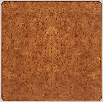 A Josef Frank mahogany and elm burr wood top sofa table,