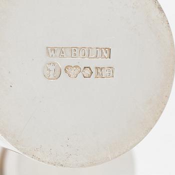 A Swedish silver vase, a bowl and a box with cover, including Atelier Borgila, Stockholm, 1966.