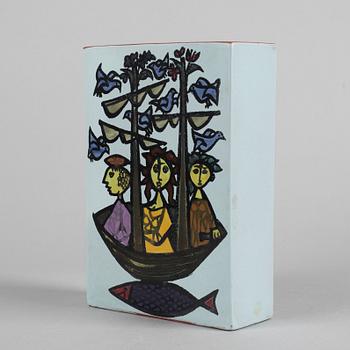 Stig Lindberg, vas, fajans, "Karneval", Gustavsbergs studio 1958-62.