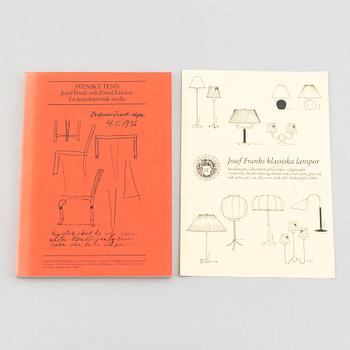 Firma Svenskt Tenn, 11 delar katalogmaterial, 1940-2010-tal.