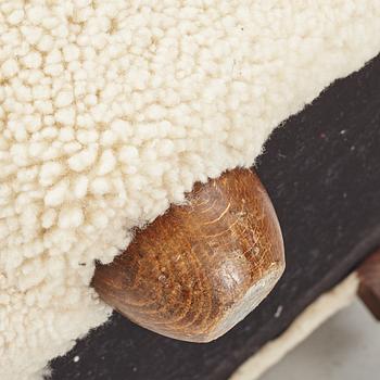 A pair of Danish Modern sheepskin armchairs, 1930's/40's.