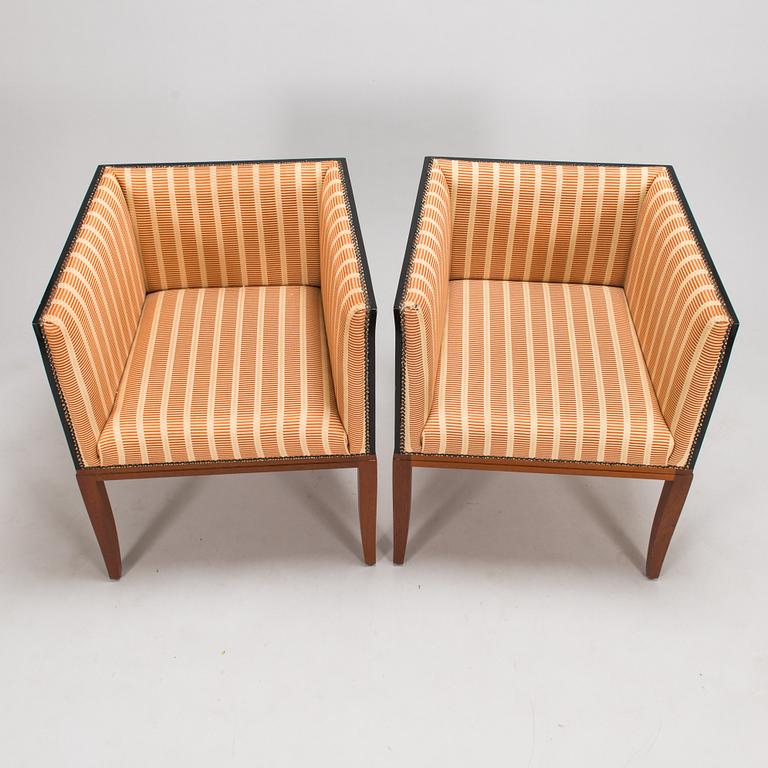 Eliel Saarinen, a pair of late 20th century 'Saarinen house Armchairs' for Adelta.