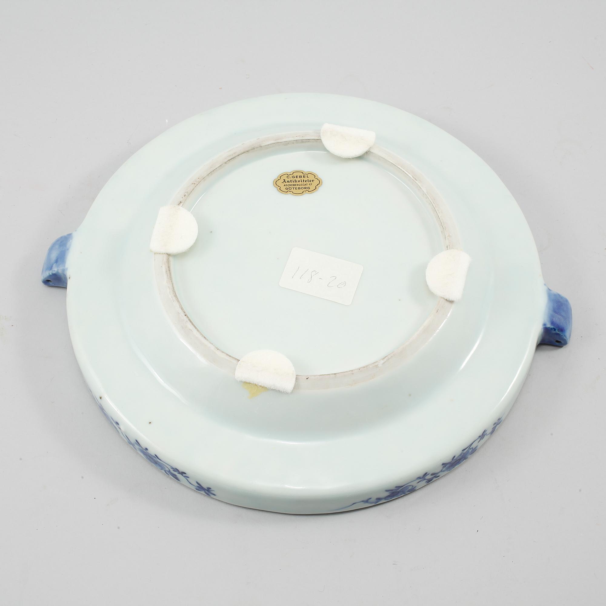 VÄRMEFAT, porslin, Kina, 1800-tal.