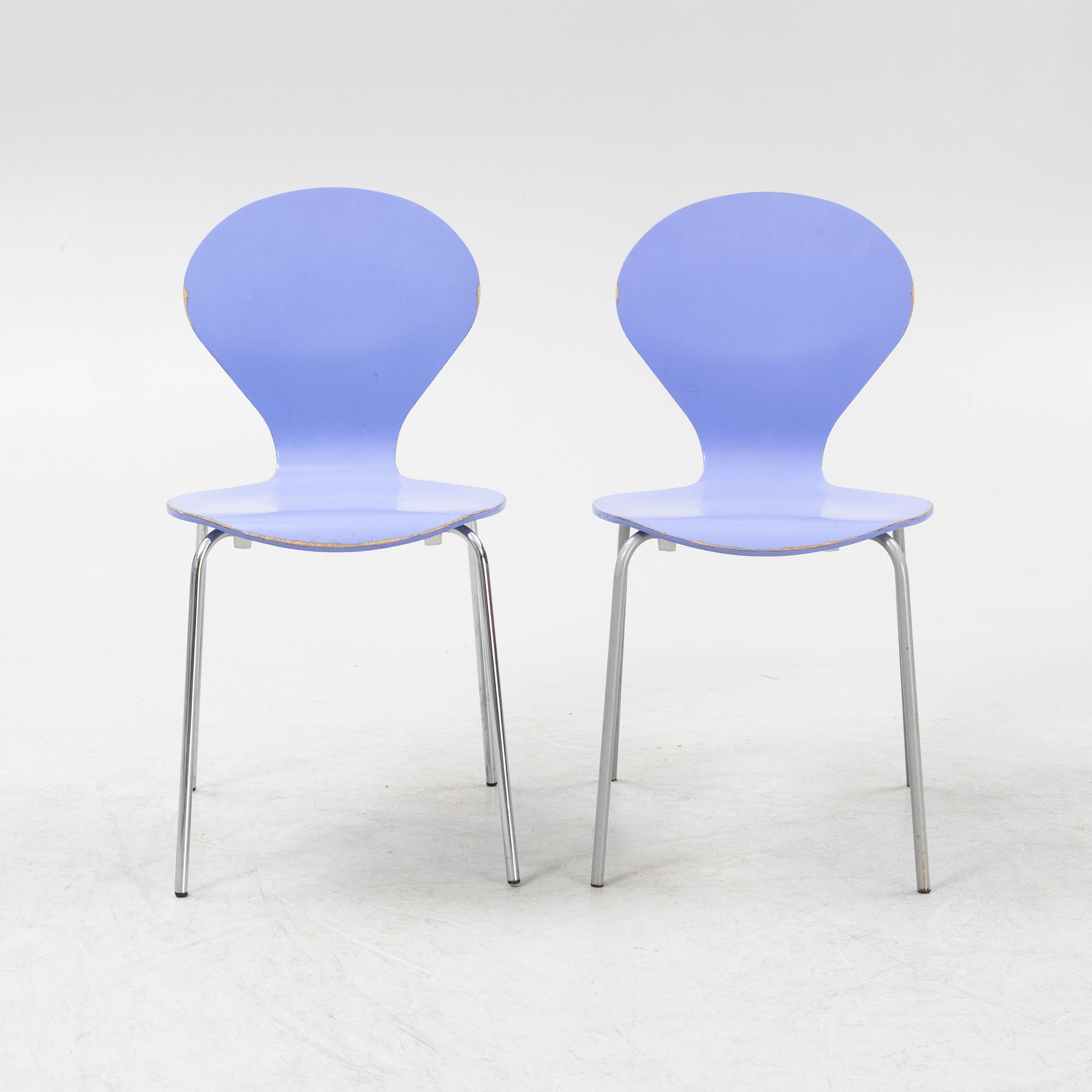 Erik Ole Jørgensen, six stackable 'Rondo' chairs, Danerka, Denmark, 21st Century.