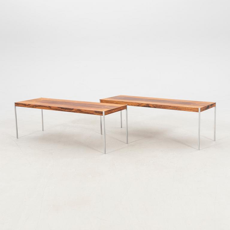 Uno & Östen Kristiansson, a pair of coffee/side tables for Luxus Vittsjö, late 20th century.