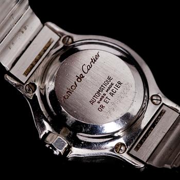 DAMARMBANDSUR, Santos de Cartier, automatisk, guld och stål, 1990-tal.