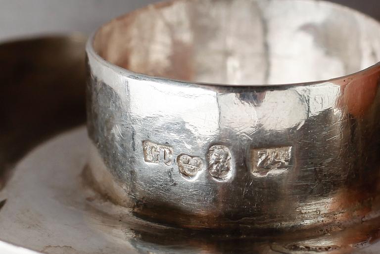 LJUSSTAKAR, 1 par, silver, svenska stämplar 1854.