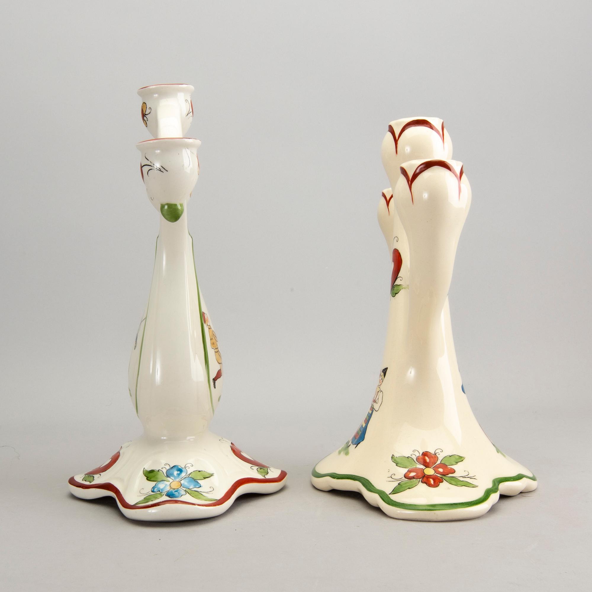 A set of two Rörstrand "Daldansen" candelabras.