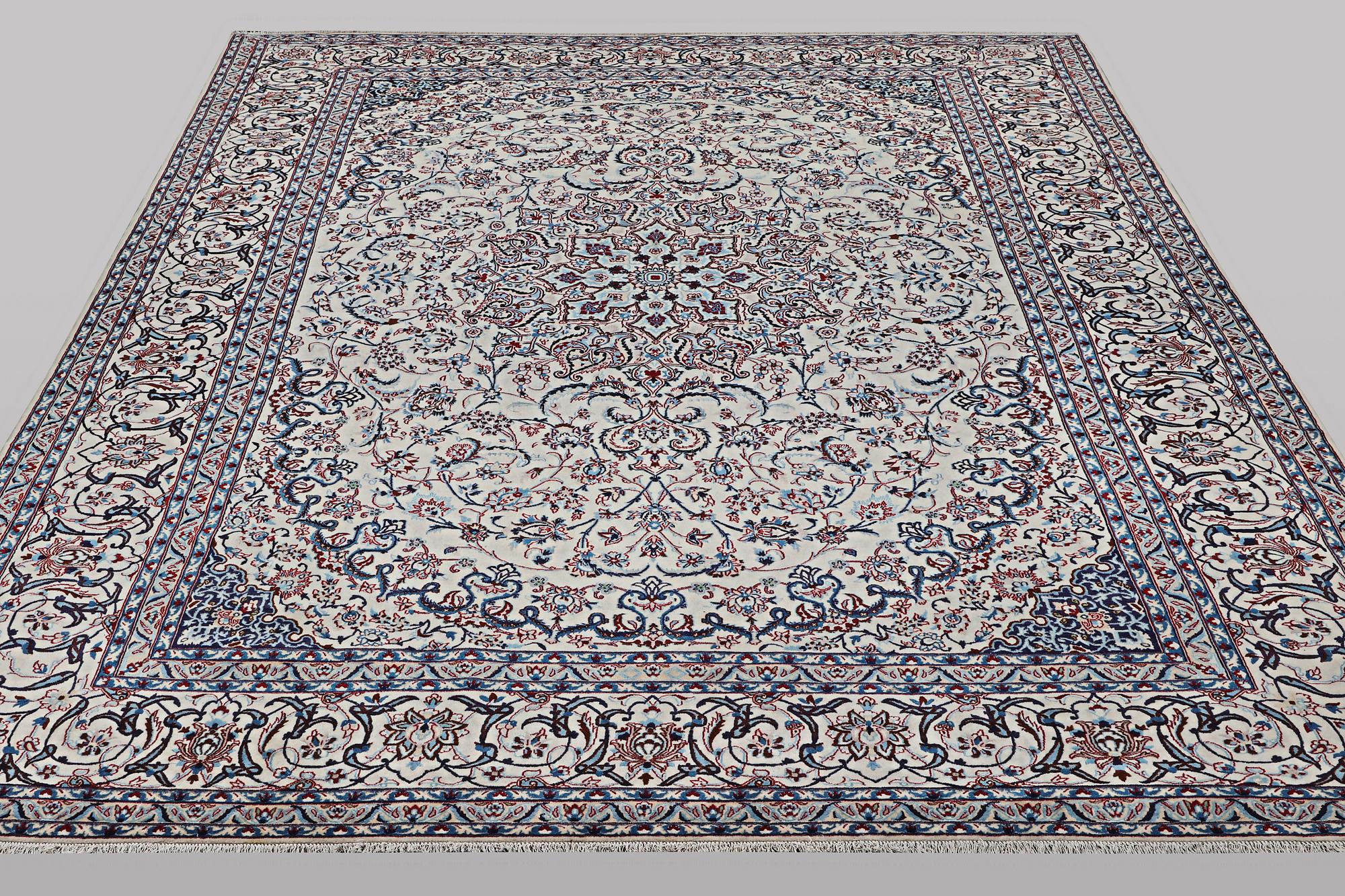 A carpet, Nain, part silk, ca 426 x 309 cm.