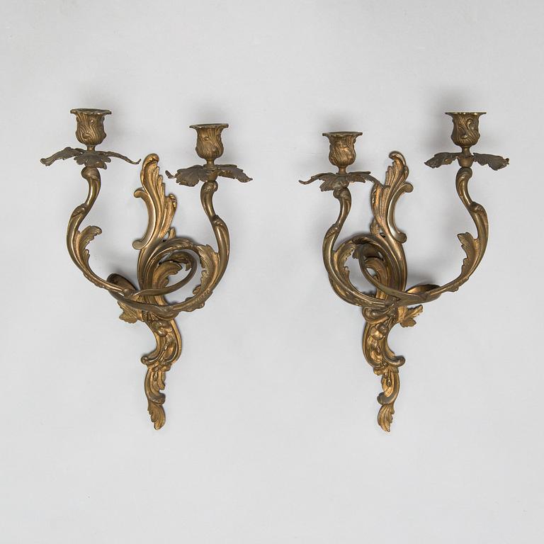 A pair of wall sconces, circa 1900.