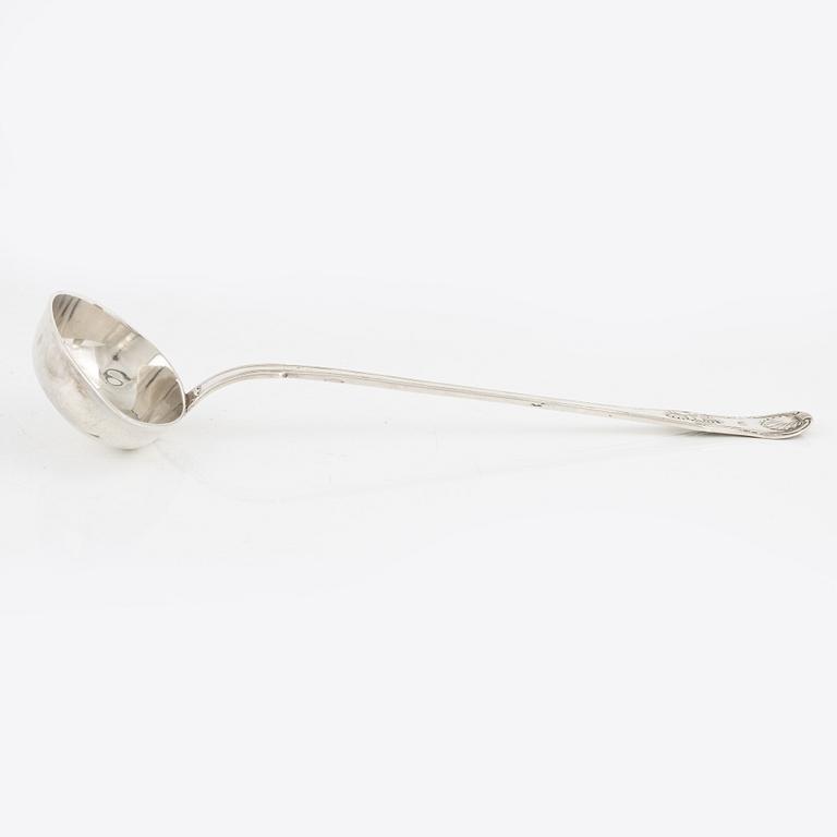 A Swedish Silver Ladle, mark of Gustaf Folcker, Stockholm 1851.