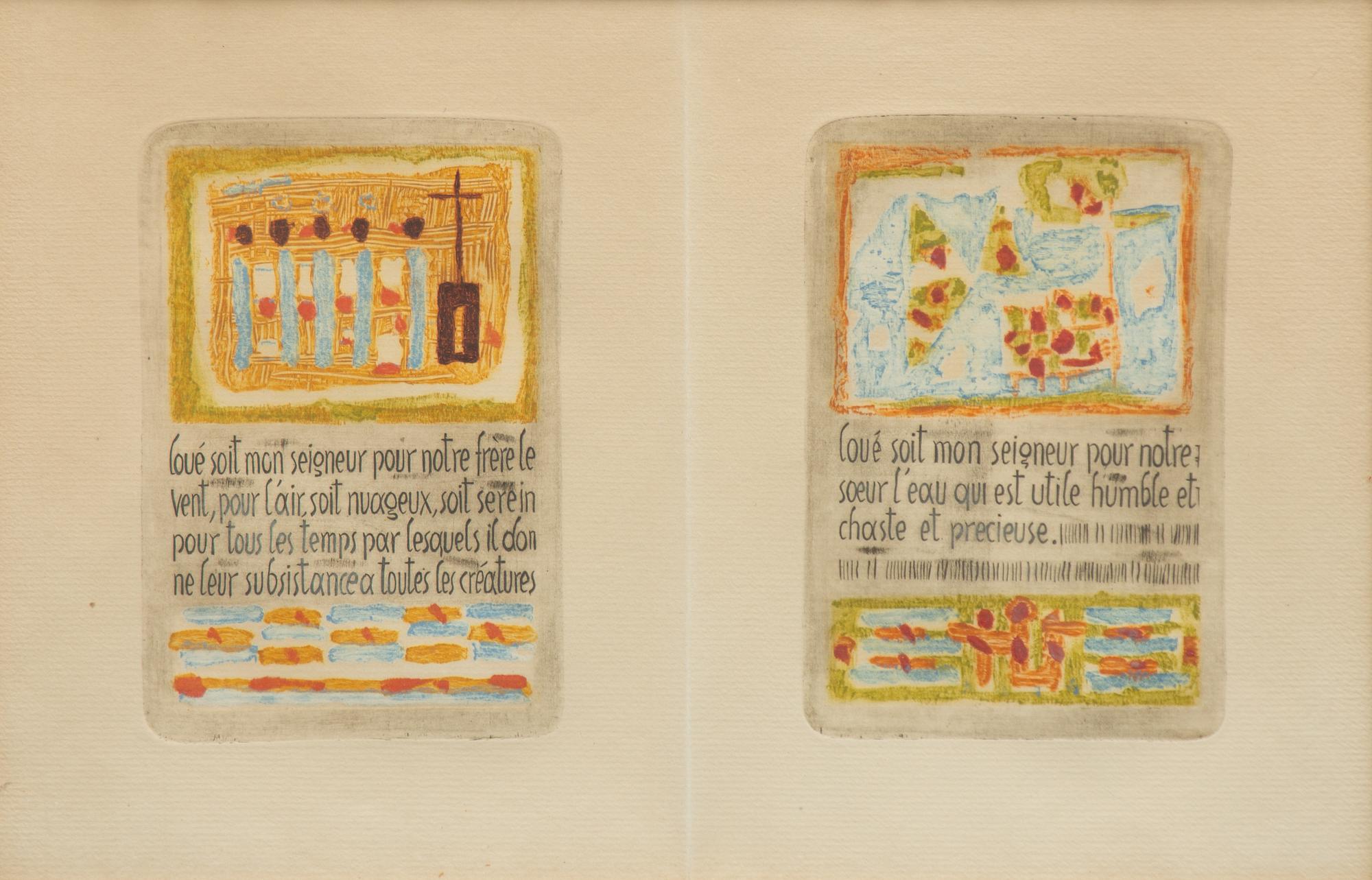 Roger Bissière, "Cantique à notre frère Soleil".