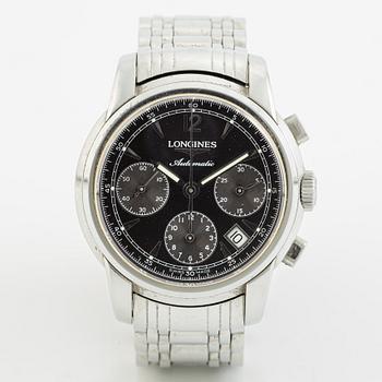 Longines, Saint-Imier, wristwatch, chronograph, 39 mm.