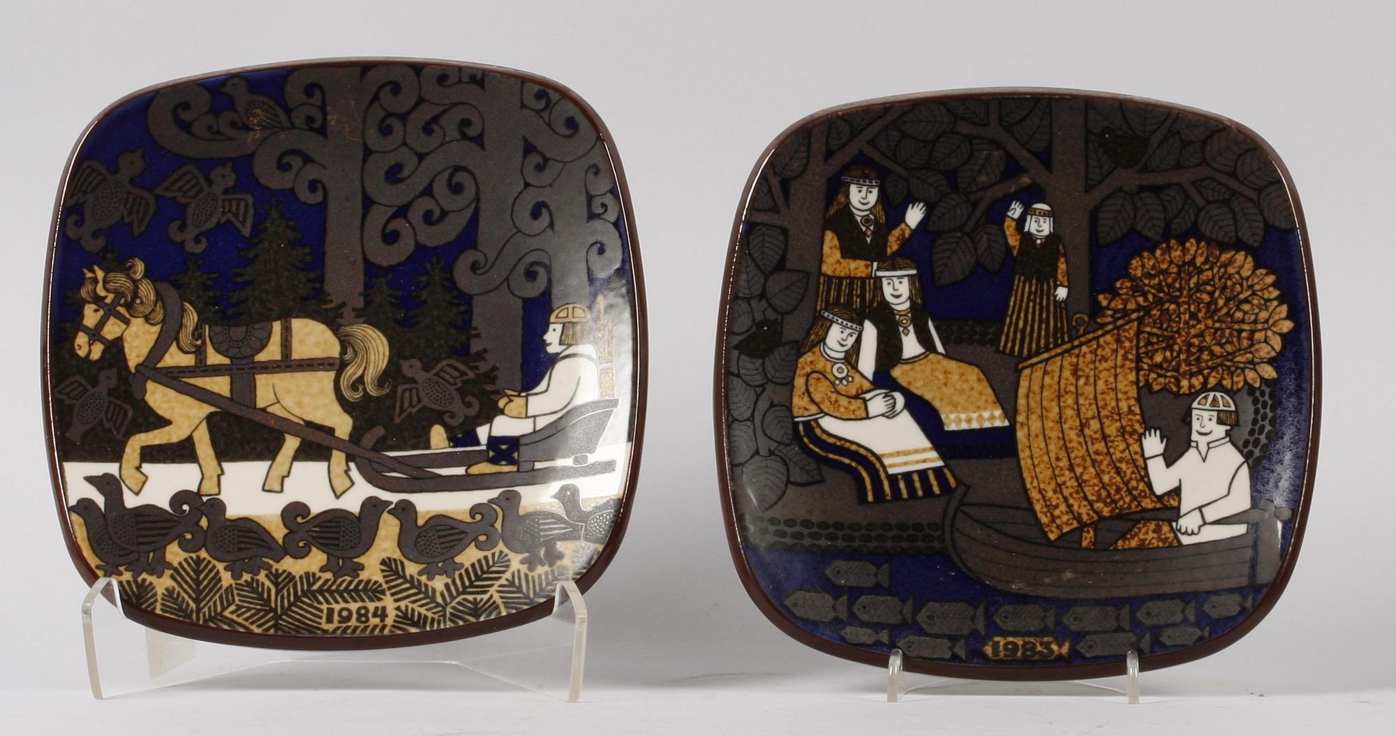 JULTALLRIKAR, porslin, Arabia, 1977-1986.Design R. Usikkinen.